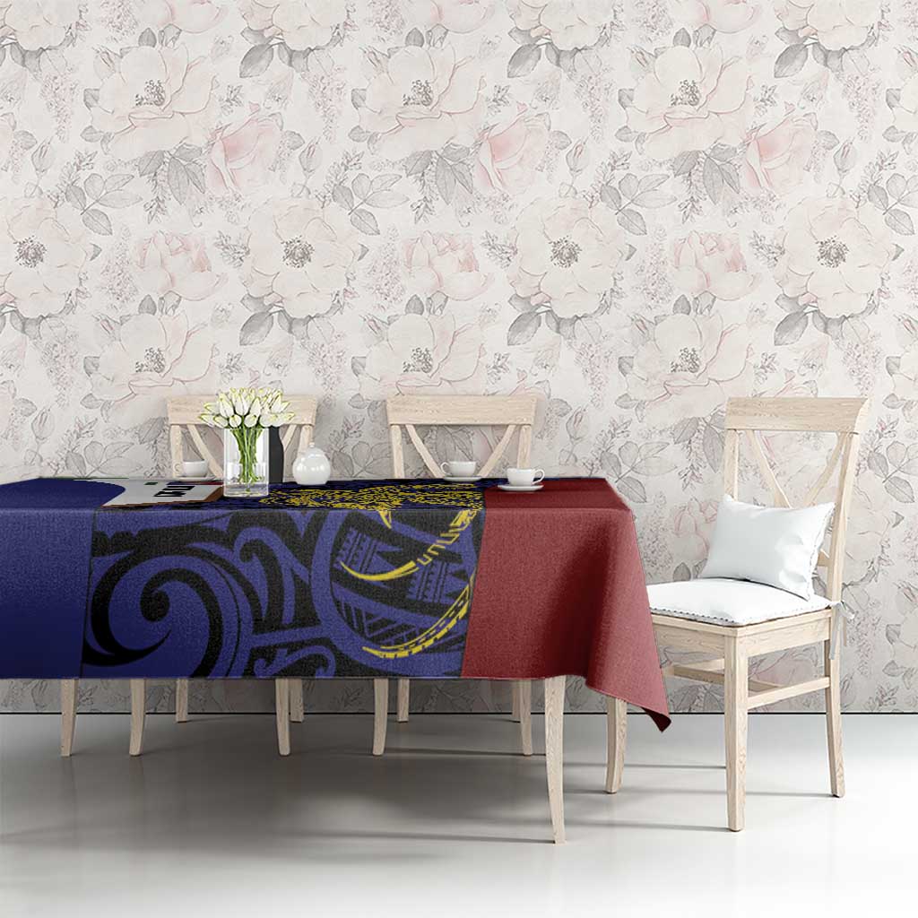 Personalised PNG Milne Bay Province Tablecloth Bird of Paradise Tattoo Flag Motif - Polynesian Pride