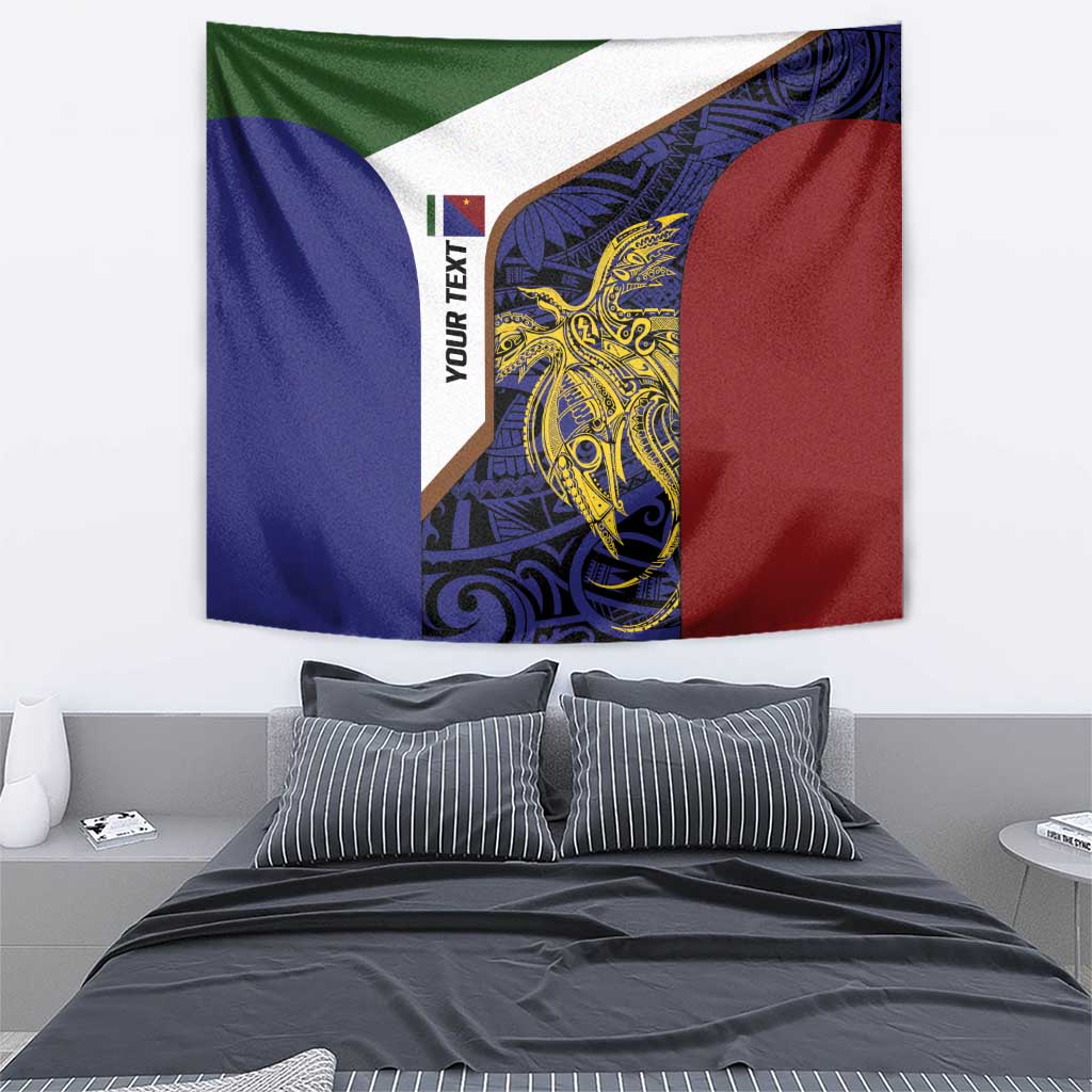 Personalised PNG Milne Bay Province Tapestry Bird of Paradise Tattoo Flag Motif - Polynesian Pride