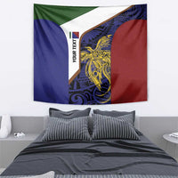 Personalised PNG Milne Bay Province Tapestry Bird of Paradise Tattoo Flag Motif - Polynesian Pride