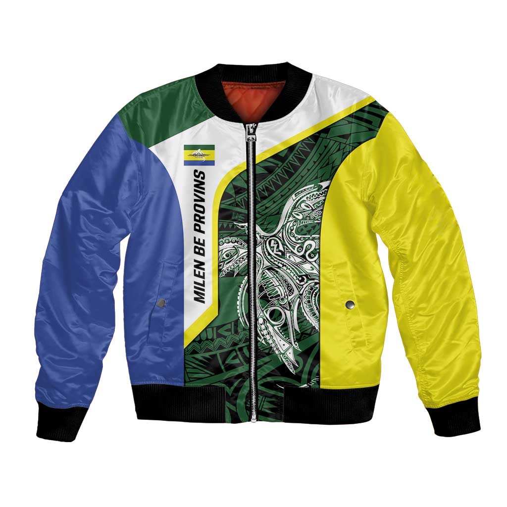 Personalised PNG Morobe Province Bomber Jacket Bird of Paradise Tattoo Flag Motif - Polynesian Pride