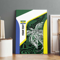 Personalised PNG Morobe Province Canvas Wall Art Bird of Paradise Tattoo Flag Motif - Polynesian Pride