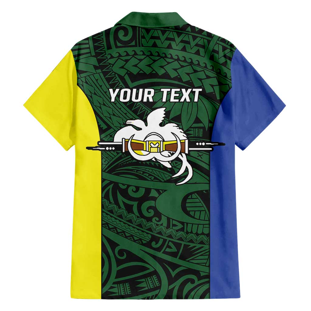 Personalised PNG Morobe Province Family Matching Tank Maxi Dress and Hawaiian Shirt Bird of Paradise Tattoo Flag Motif - Polynesian Pride