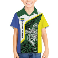 Personalised PNG Morobe Province Hawaiian Shirt Bird of Paradise Tattoo Flag Motif - Polynesian Pride