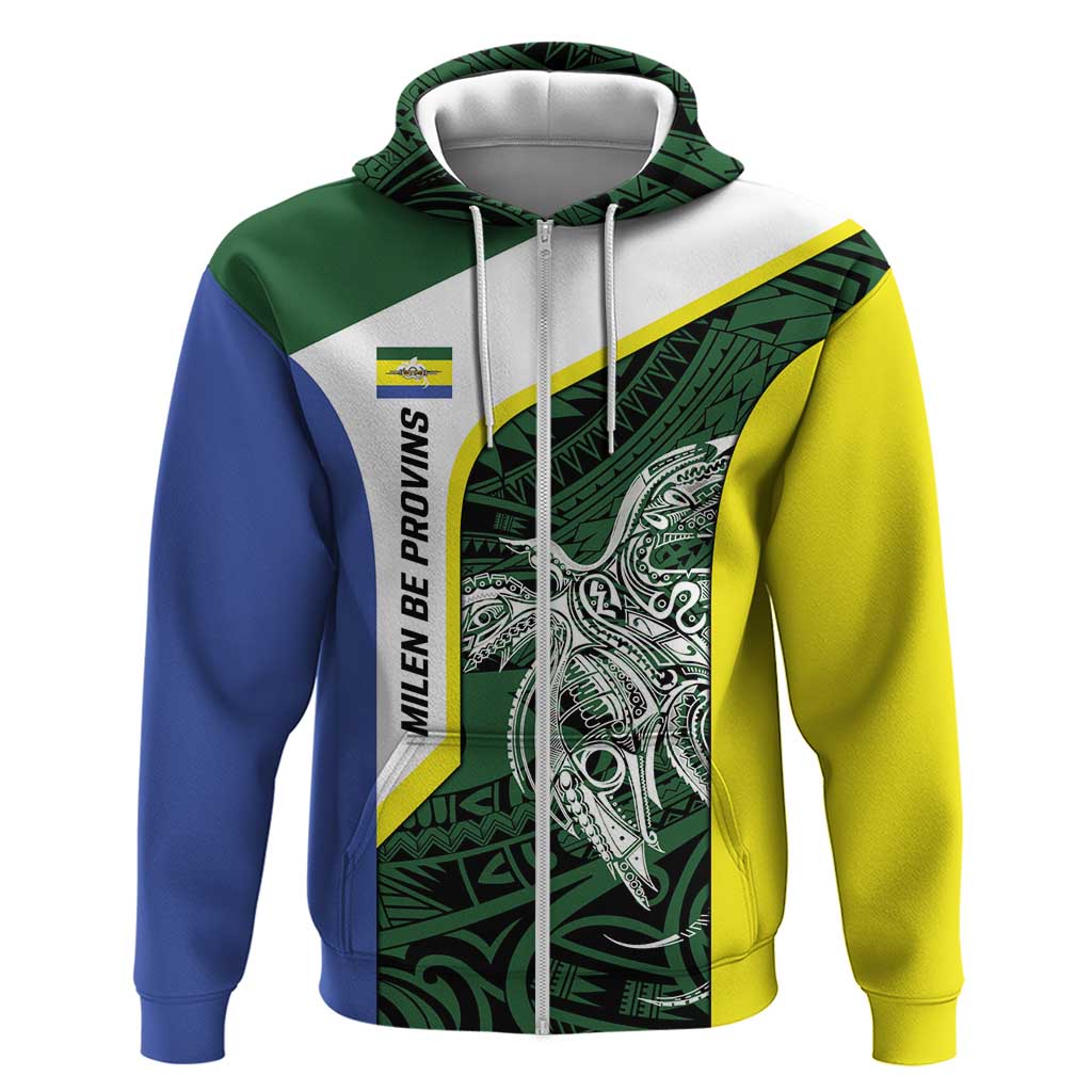 Personalised PNG Morobe Province Hoodie Bird of Paradise Tattoo Flag Motif - Polynesian Pride