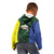 Personalised PNG Morobe Province Kid Hoodie Bird of Paradise Tattoo Flag Motif - Polynesian Pride