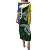 Personalised PNG Morobe Province Puletasi Bird of Paradise Tattoo Flag Motif - Polynesian Pride