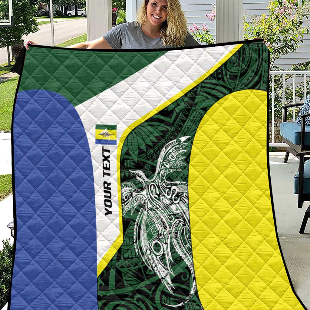 Personalised PNG Morobe Province Quilt Bird of Paradise Tattoo Flag Motif LT9 Green - Polynesian Pride