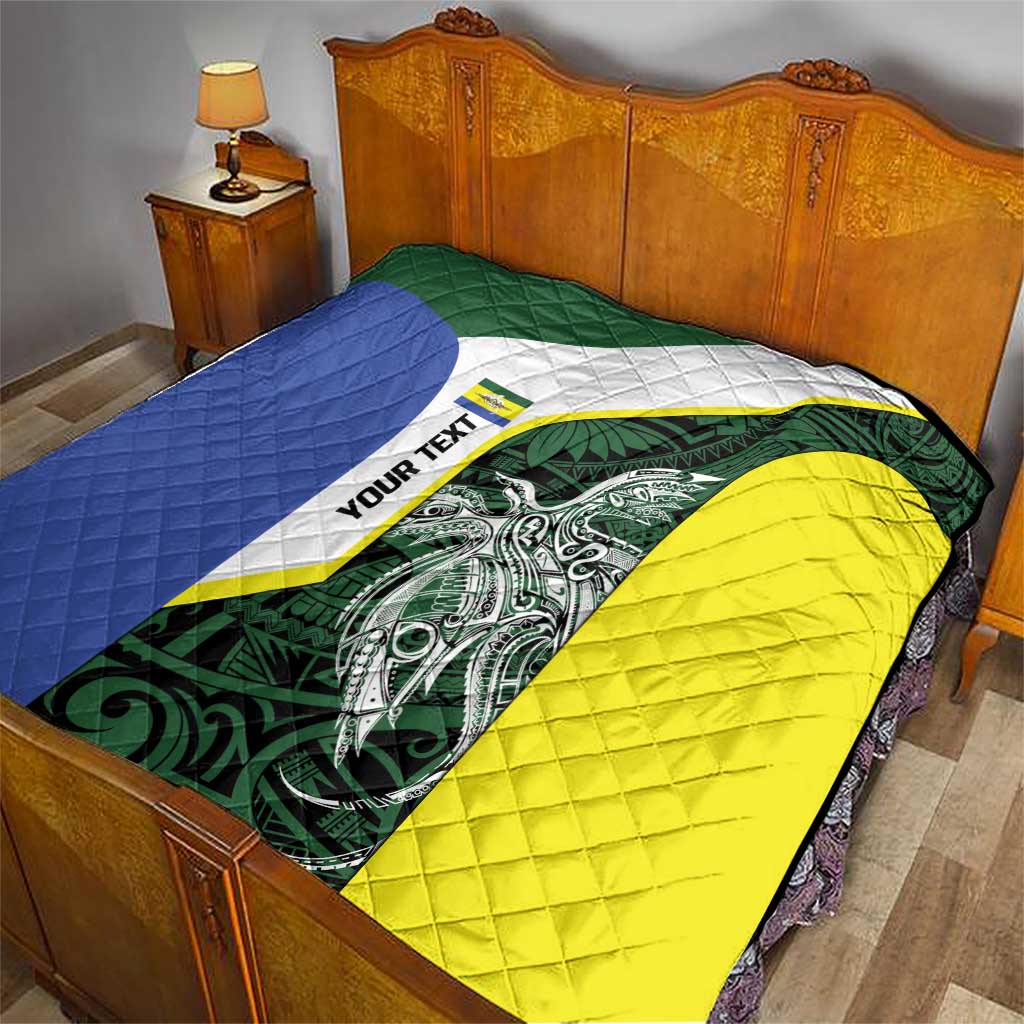 Personalised PNG Morobe Province Quilt Bird of Paradise Tattoo Flag Motif - Polynesian Pride