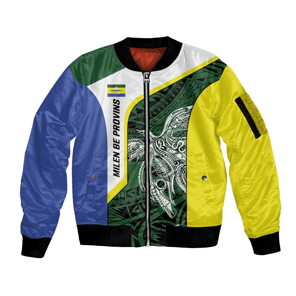 Personalised PNG Morobe Province Sleeve Zip Bomber Jacket Bird of Paradise Tattoo Flag Motif LT9 Unisex Green - Polynesian Pride