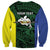 Personalised PNG Morobe Province Sweatshirt Bird of Paradise Tattoo Flag Motif - Polynesian Pride