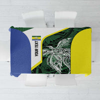 Personalised PNG Morobe Province Tablecloth Bird of Paradise Tattoo Flag Motif - Polynesian Pride