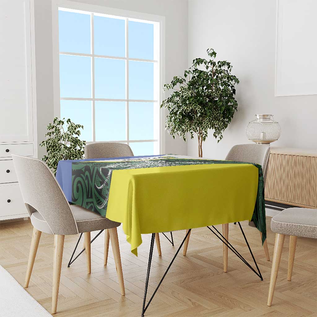 Personalised PNG Morobe Province Tablecloth Bird of Paradise Tattoo Flag Motif - Polynesian Pride