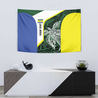 Personalised PNG Morobe Province Tapestry Bird of Paradise Tattoo Flag Motif - Polynesian Pride