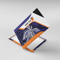 Personalised PNG New Ireland Canvas Wall Art Bird of Paradise Tattoo Flag Motif - Polynesian Pride