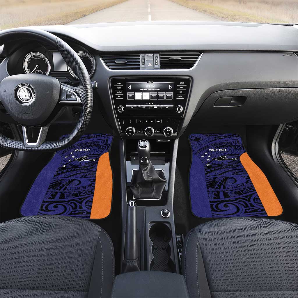 Personalised PNG New Ireland Car Mats Bird of Paradise Tattoo Flag Motif - Polynesian Pride