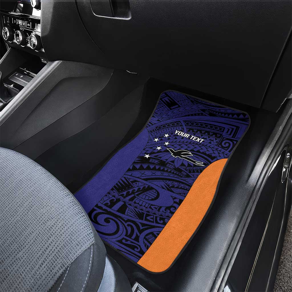 Personalised PNG New Ireland Car Mats Bird of Paradise Tattoo Flag Motif - Polynesian Pride