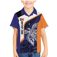 Personalised PNG New Ireland Family Matching Mermaid Dress and Hawaiian Shirt Bird of Paradise Tattoo Flag Motif - Polynesian Pride