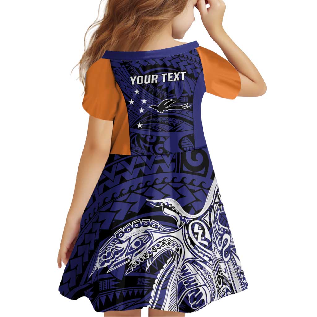 Personalised PNG New Ireland Family Matching Off Shoulder Maxi Dress and Hawaiian Shirt Bird of Paradise Tattoo Flag Motif - Polynesian Pride