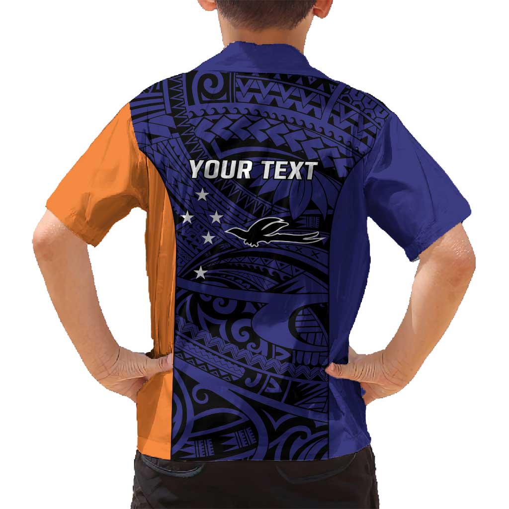 Personalised PNG New Ireland Family Matching Off Shoulder Short Dress and Hawaiian Shirt Bird of Paradise Tattoo Flag Motif LT9 - Polynesian Pride