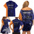 Personalised PNG New Ireland Family Matching Off Shoulder Short Dress and Hawaiian Shirt Bird of Paradise Tattoo Flag Motif - Polynesian Pride