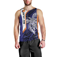 Personalised PNG New Ireland Men Tank Top Bird of Paradise Tattoo Flag Motif - Polynesian Pride