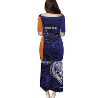 Personalised PNG New Ireland Puletasi Bird of Paradise Tattoo Flag Motif - Polynesian Pride