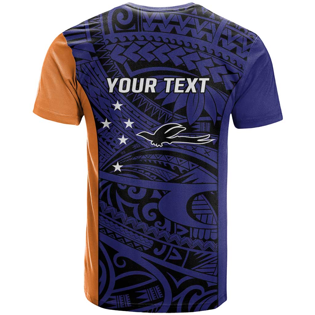 Personalised PNG New Ireland T Shirt Bird of Paradise Tattoo Flag Motif - Polynesian Pride