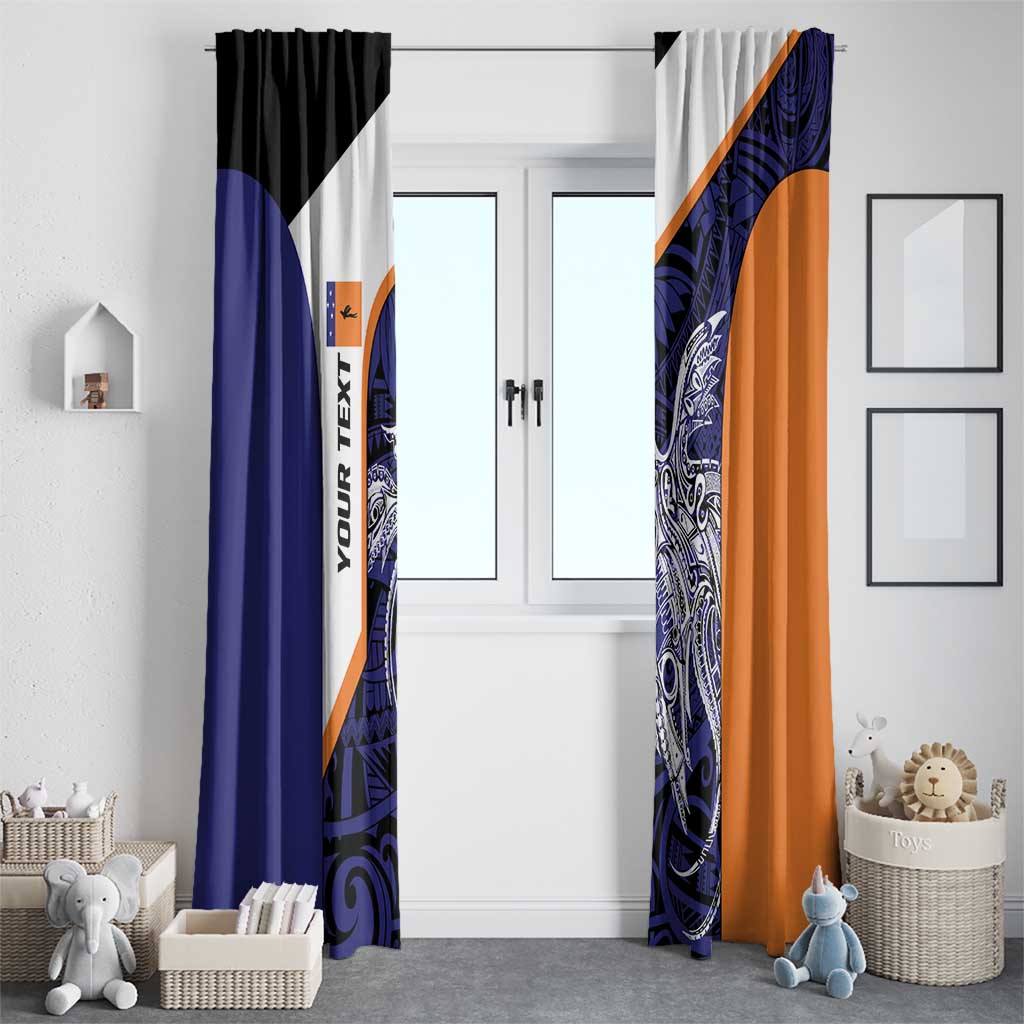 Personalised PNG New Ireland Window Curtain Bird of Paradise Tattoo Flag Motif - Polynesian Pride