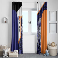 Personalised PNG New Ireland Window Curtain Bird of Paradise Tattoo Flag Motif - Polynesian Pride