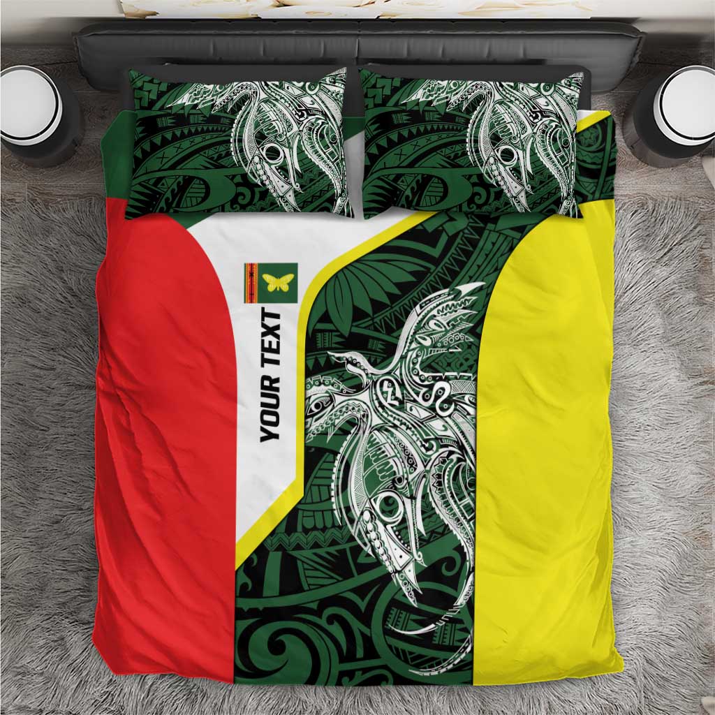 Personalised PNG Oro Province Bedding Set Bird of Paradise Tattoo Flag Motif - Polynesian Pride