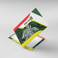 Personalised PNG Oro Province Canvas Wall Art Bird of Paradise Tattoo Flag Motif - Polynesian Pride