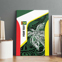 Personalised PNG Oro Province Canvas Wall Art Bird of Paradise Tattoo Flag Motif - Polynesian Pride