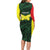 Personalised PNG Oro Province Family Matching Long Sleeve Bodycon Dress and Hawaiian Shirt Bird of Paradise Tattoo Flag Motif - Polynesian Pride