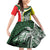 Personalised PNG Oro Province Family Matching Off Shoulder Short Dress and Hawaiian Shirt Bird of Paradise Tattoo Flag Motif - Polynesian Pride