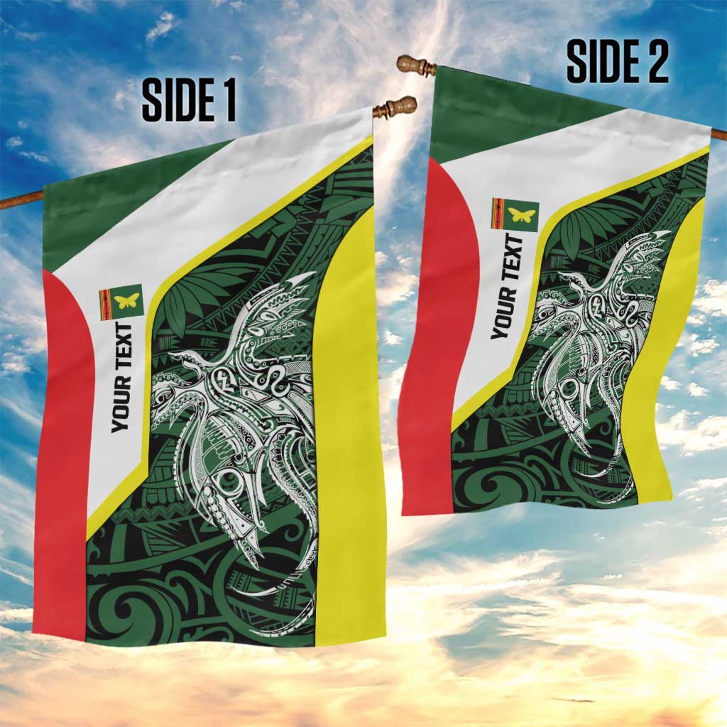 Personalised PNG Oro Province Garden Flag Bird of Paradise Tattoo Flag Motif - Polynesian Pride