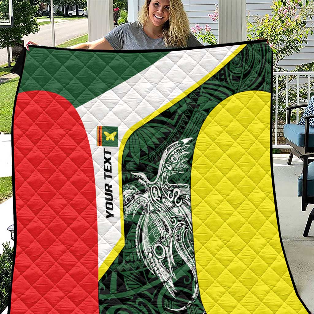 Personalised PNG Oro Province Quilt Bird of Paradise Tattoo Flag Motif - Polynesian Pride