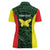 Personalised PNG Oro Province Women Polo Shirt Bird of Paradise Tattoo Flag Motif - Polynesian Pride