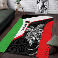 Personalised PNG Southern Highlands Province Area Rug Bird of Paradise Tattoo Flag Motif - Polynesian Pride