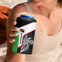 Personalised PNG Southern Highlands Province 4 in 1 Can Cooler Tumbler Bird of Paradise Tattoo Flag Motif - Polynesian Pride