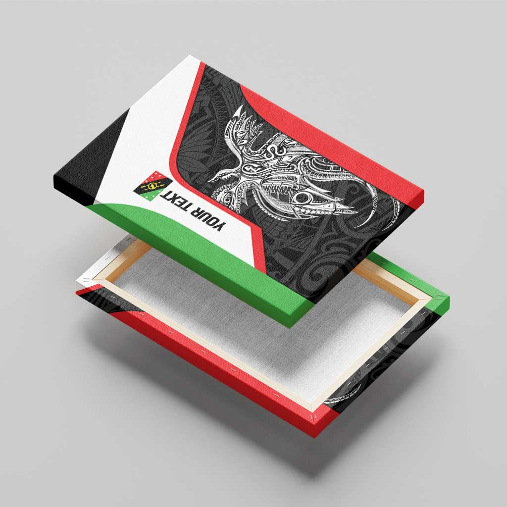 Personalised PNG Southern Highlands Province Canvas Wall Art Bird of Paradise Tattoo Flag Motif - Polynesian Pride