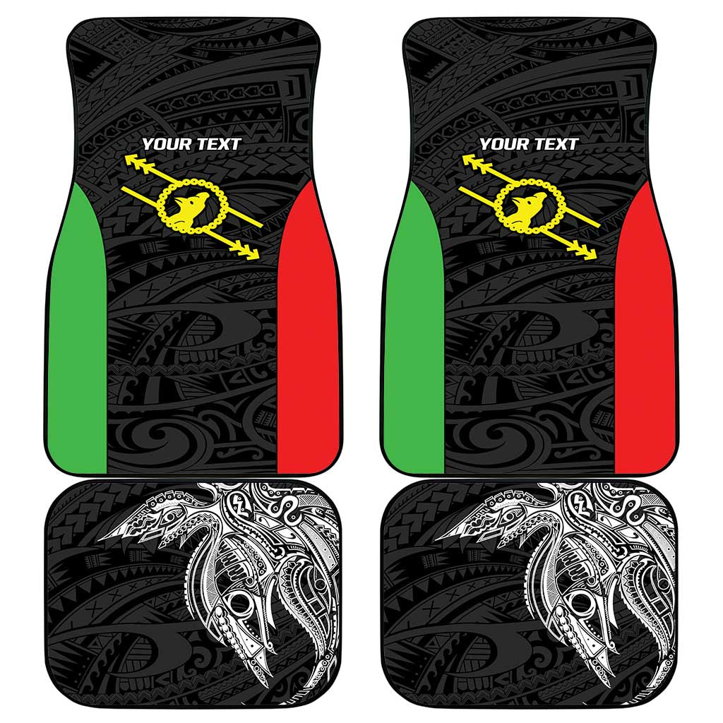 Personalised PNG Southern Highlands Province Car Mats Bird of Paradise Tattoo Flag Motif - Polynesian Pride