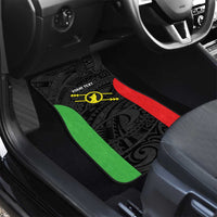 Personalised PNG Southern Highlands Province Car Mats Bird of Paradise Tattoo Flag Motif - Polynesian Pride