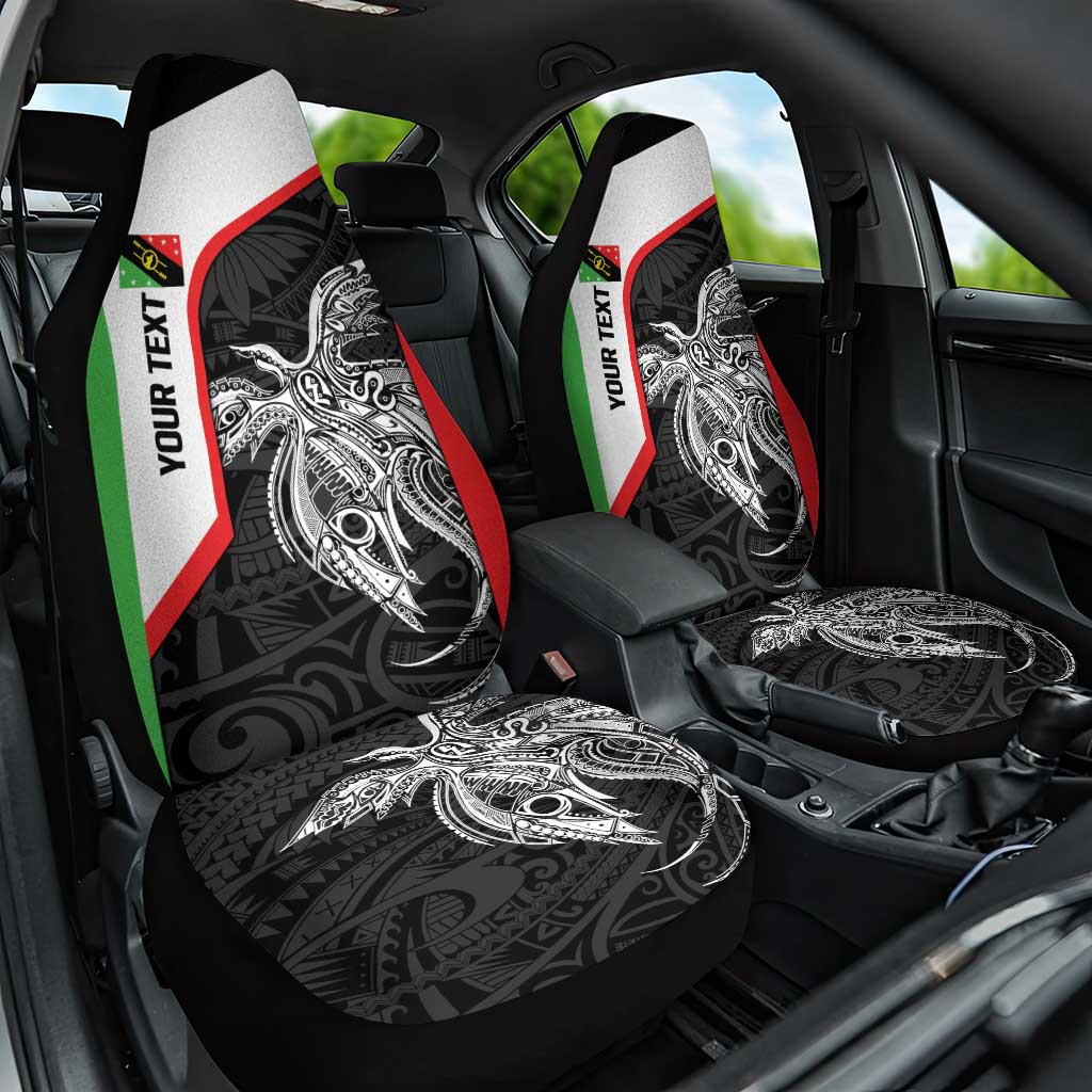 Personalised PNG Southern Highlands Province Car Seat Cover Bird of Paradise Tattoo Flag Motif - Polynesian Pride