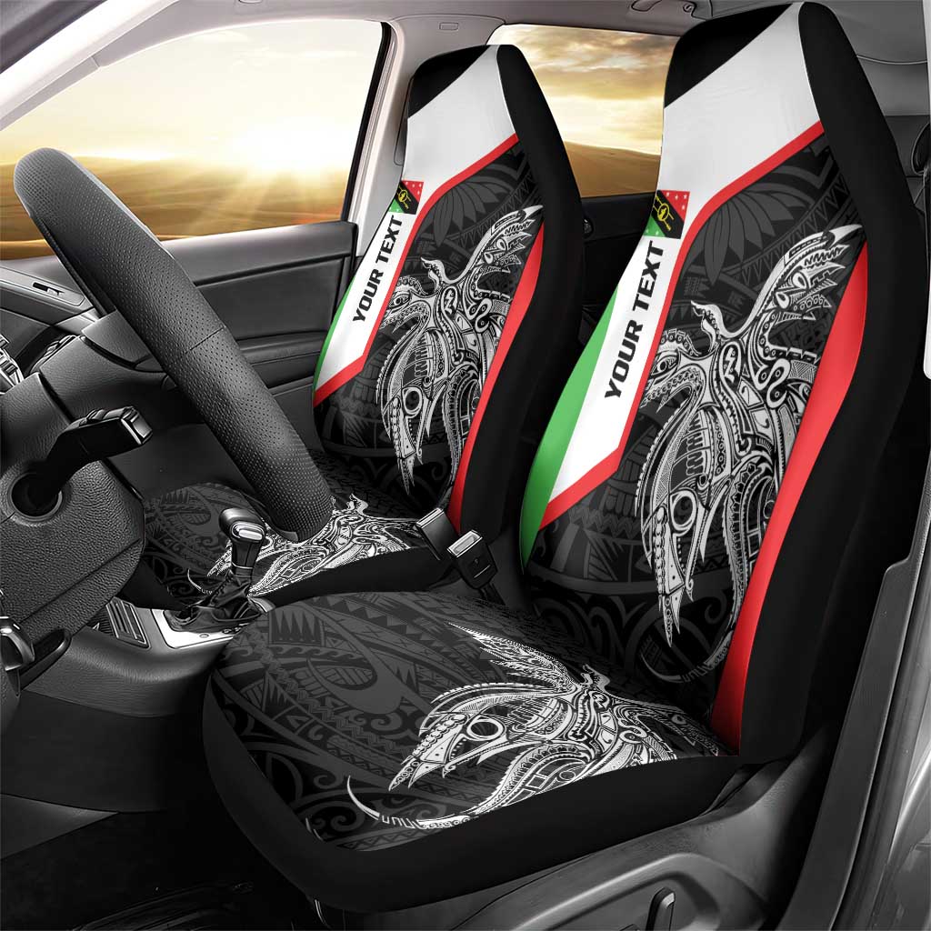 Personalised PNG Southern Highlands Province Car Seat Cover Bird of Paradise Tattoo Flag Motif - Polynesian Pride