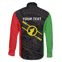 Personalised PNG Southern Highlands Province Family Matching Puletasi and Hawaiian Shirt Bird of Paradise Tattoo Flag Motif - Polynesian Pride