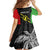 Personalised PNG Southern Highlands Province Family Matching Summer Maxi Dress and Hawaiian Shirt Bird of Paradise Tattoo Flag Motif - Polynesian Pride