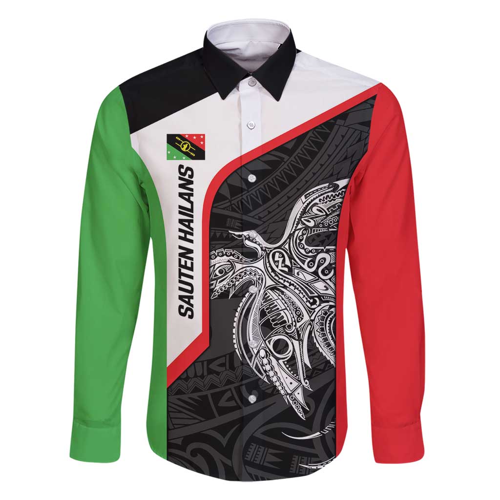 Personalised PNG Southern Highlands Province Family Matching Tank Maxi Dress and Hawaiian Shirt Bird of Paradise Tattoo Flag Motif - Polynesian Pride