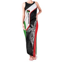 Personalised PNG Southern Highlands Province Family Matching Tank Maxi Dress and Hawaiian Shirt Bird of Paradise Tattoo Flag Motif - Polynesian Pride