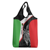 Personalised PNG Southern Highlands Province Grocery Bag Bird of Paradise Tattoo Flag Motif - Polynesian Pride