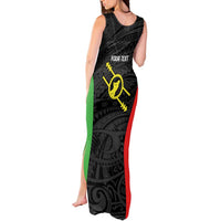 Personalised PNG Southern Highlands Province Tank Maxi Dress Bird of Paradise Tattoo Flag Motif - Polynesian Pride